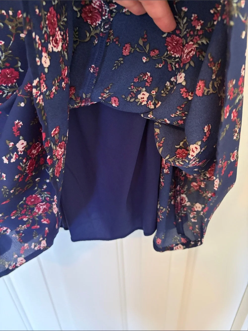 Alya Navy Floral Halter Mini Dress